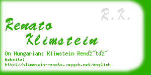 renato klimstein business card